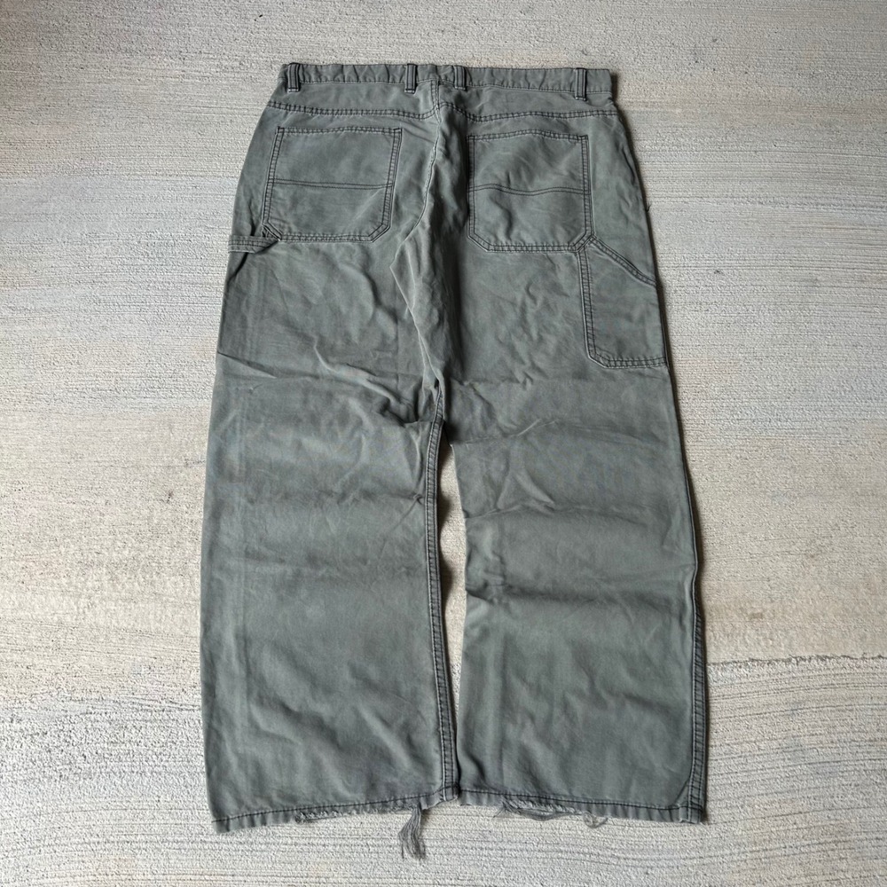 Vintage 2000s Y2K Baggy Olive green carpenter pants